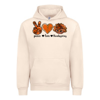 Peace Love Thanksgiving Bbs Urban Hoodie | Teevron