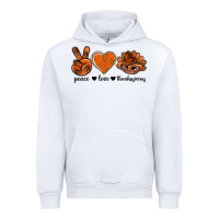 White peace love thanksgiving bbs Urban Hoodie - BundleAndBundleShop
