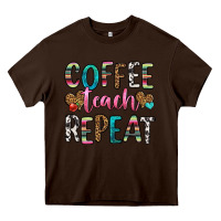 Chocolate Brown coffee teach repeat Heavy Core Tee - HRA Design Shop
