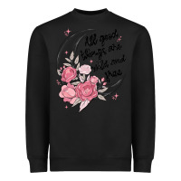 Black all good things are wild and free Heavyweight Sweatshirt - MaliasSmallBusiness