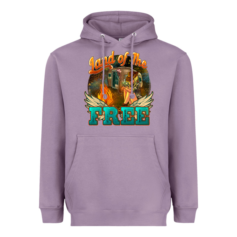 Land Of The Free 4th Of July Heavyweight Hoodie by HowdyJamesFarm | Teevron