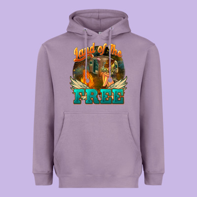 Land Of The Free 4th Of July Heavyweight Hoodie Designed By Howdyjamesfarm