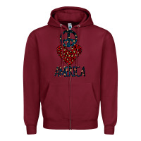 Burgundy Peace Love America Zipper Hoodie - Bettercallsaul