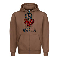 Chestnut Peace Love America Zipper Hoodie - Bettercallsaul