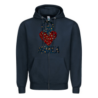 Navy Peace Love America Zipper Hoodie - Bettercallsaul