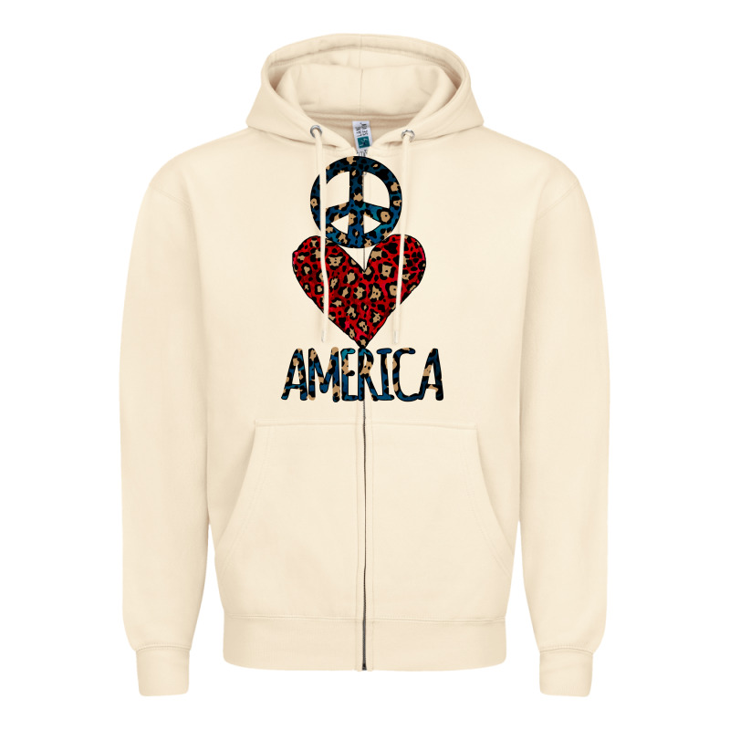 Peace Love America Zipper Hoodie by Bettercallsaul | Teevron