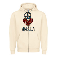 Sandshell Peace Love America Zipper Hoodie - Bettercallsaul