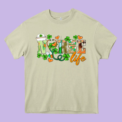 St.patricks Nurse Life Heavy Core Tee Designed By Barkaloodesign