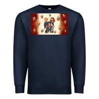 Navy cartoon wizards Premium Sweatshirt - TumblerDesignByShophia