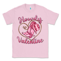Bubblegum Pink howdy valentine Classic Tee - MaliasSmallBusiness