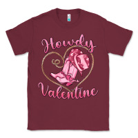 Burgundy howdy valentine Classic Tee - MaliasSmallBusiness