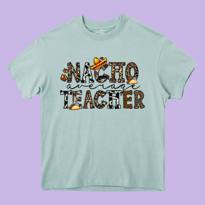 Nacho Averange Teacher Heavy Core Tee Designed By Cowhidedigitalart