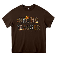 Chocolate Brown nacho averange teacher Heavy Core Tee - CowhideDigitalArt