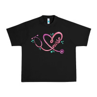 Black nurse heart Urban Heavy Tee - MaliasSmallBusiness
