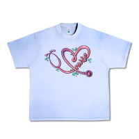 Grape Ice nurse heart Urban Heavy Tee - MaliasSmallBusiness