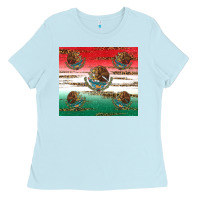 Baby Blue Mexican Flag Ladies Tee - RanaPortraitStore