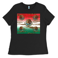 Black Mexican Flag Ladies Tee - RanaPortraitStore