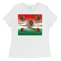White Mexican Flag Ladies Tee - RanaPortraitStore