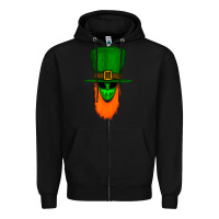 Black St. Patrick' Day Gnome Zipper Hoodie - Bettercallsaul