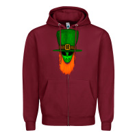Burgundy St. Patrick' Day Gnome Zipper Hoodie - Bettercallsaul