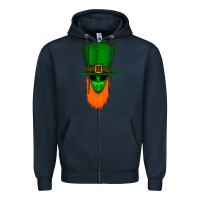 Navy St. Patrick' Day Gnome Zipper Hoodie - Bettercallsaul