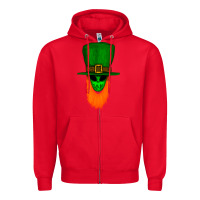 Red St. Patrick' Day Gnome Zipper Hoodie - Bettercallsaul