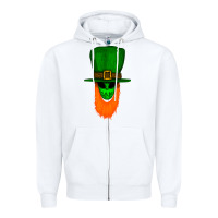White St. Patrick' Day Gnome Zipper Hoodie - Bettercallsaul