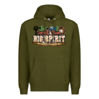 Army Green Small town big spirit Baseball Premium Hoodie - HowdyJamesFarm