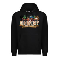 Black Small town big spirit Baseball Premium Hoodie - HowdyJamesFarm