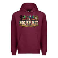 Burgundy Small town big spirit Baseball Premium Hoodie - HowdyJamesFarm
