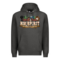 Charcoal Heather Small town big spirit Baseball Premium Hoodie - HowdyJamesFarm