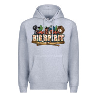 Heather Grey Small town big spirit Baseball Premium Hoodie - HowdyJamesFarm