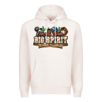 Pale Pink Small town big spirit Baseball Premium Hoodie - HowdyJamesFarm