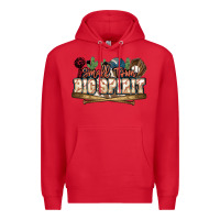 Red Small town big spirit Baseball Premium Hoodie - HowdyJamesFarm