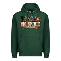 Sports Green Small town big spirit Baseball Premium Hoodie - HowdyJamesFarm