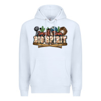 White Small town big spirit Baseball Premium Hoodie - HowdyJamesFarm