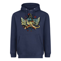 Navy Oh my stars America wings 4th of july Heavyweight Hoodie - HowdyJamesFarm