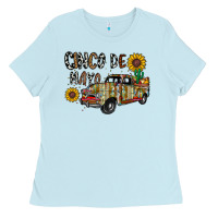 Baby Blue cinco de mayo truck Ladies Tee - CowhideDigitalArt