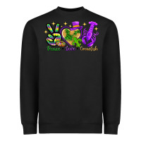 Black peace love crawfish Heavyweight Sweatshirt - NancyCooperArtShop