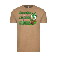 Vintage Coffee iced coffee and luck Vintage Tee - MaliasSmallBusiness