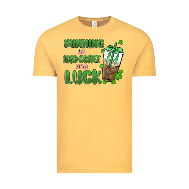 Iced Coffee And Luck Vintage Tee by MaliasSmallBusiness | Teevron
