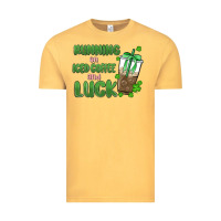 Vintage Mustard iced coffee and luck Vintage Tee - MaliasSmallBusiness