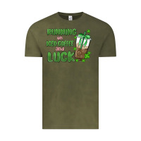Vintage Olive iced coffee and luck Vintage Tee - MaliasSmallBusiness