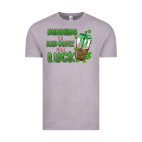 Vintage Zinc iced coffee and luck Vintage Tee - MaliasSmallBusiness