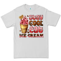 Dove Grey stay cool eat ice cream Premium Tee - AdoDesignShop