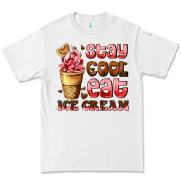 White stay cool eat ice cream Premium Tee - AdoDesignShop