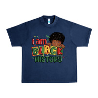 Navy i am black history black boy Urban Heavy Tee - MaliasSmallBusiness