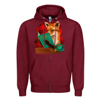 Burgundy Fox with Coffee Zipper Hoodie - Bettercallsaul