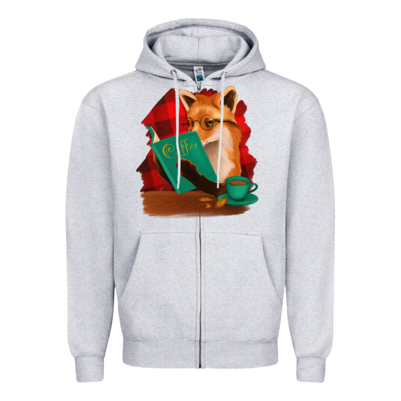 Fox With Coffee Zipper Hoodie by Bettercallsaul | Teevron