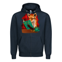 Navy Fox with Coffee Zipper Hoodie - Bettercallsaul